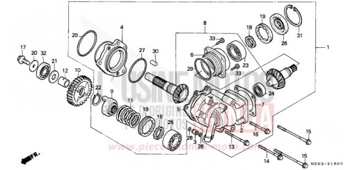 CROSS SHAFT NTV650T de 1996